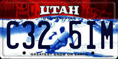 UT license plate C325IM