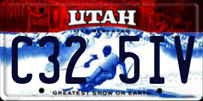UT license plate C325IV