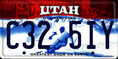 UT license plate C325IY