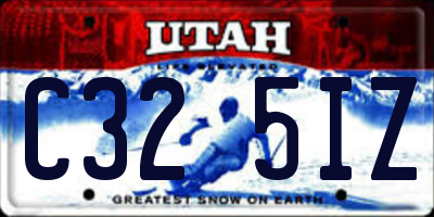 UT license plate C325IZ