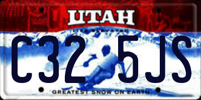 UT license plate C325JS