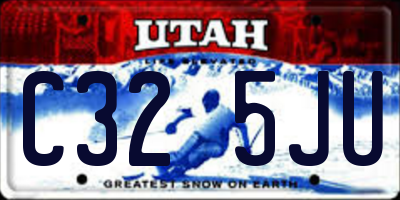 UT license plate C325JU