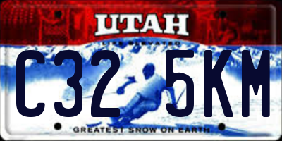 UT license plate C325KM