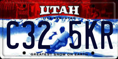 UT license plate C325KR