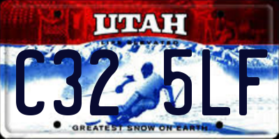 UT license plate C325LF