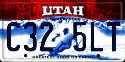 UT license plate C325LT