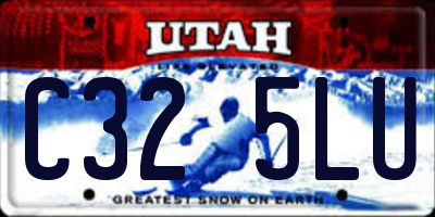 UT license plate C325LU