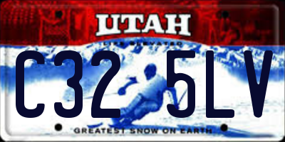 UT license plate C325LV