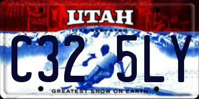 UT license plate C325LY