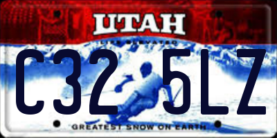 UT license plate C325LZ