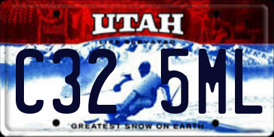 UT license plate C325ML