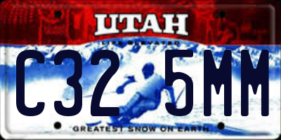UT license plate C325MM