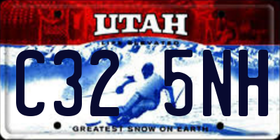 UT license plate C325NH