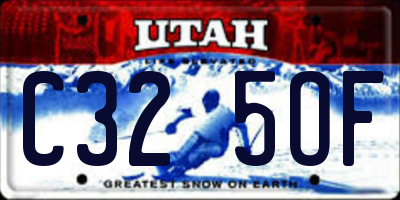 UT license plate C325OF