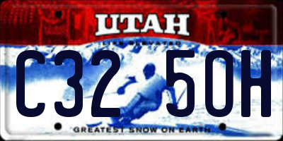 UT license plate C325OH