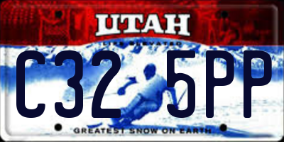 UT license plate C325PP