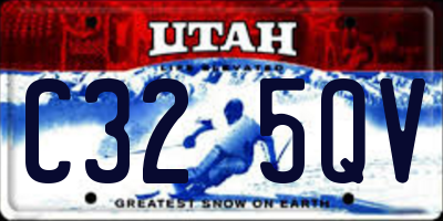 UT license plate C325QV