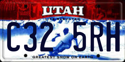 UT license plate C325RH