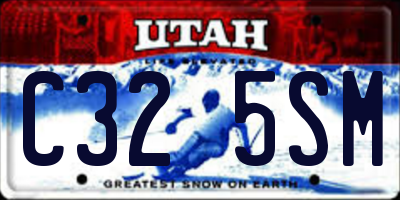 UT license plate C325SM