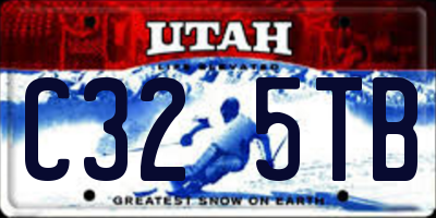 UT license plate C325TB