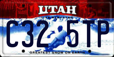 UT license plate C325TP