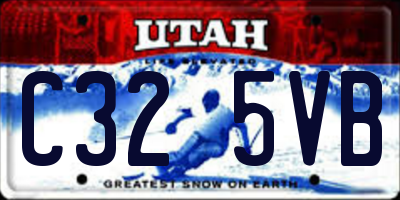 UT license plate C325VB