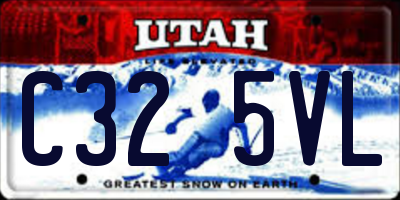 UT license plate C325VL