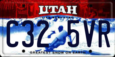UT license plate C325VR