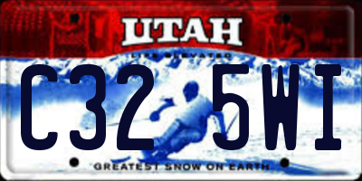 UT license plate C325WI