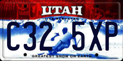 UT license plate C325XP