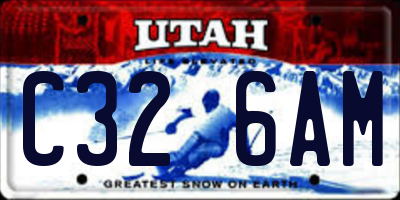 UT license plate C326AM