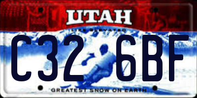 UT license plate C326BF