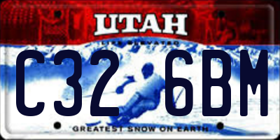 UT license plate C326BM