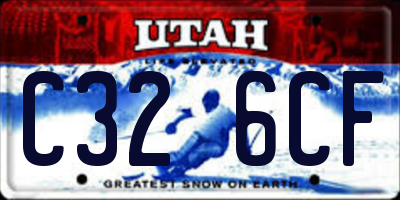 UT license plate C326CF