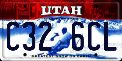 UT license plate C326CL