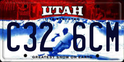 UT license plate C326CM