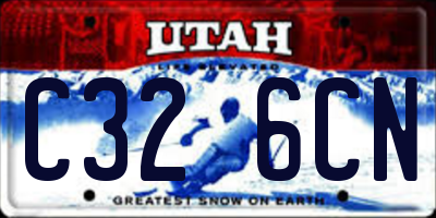 UT license plate C326CN