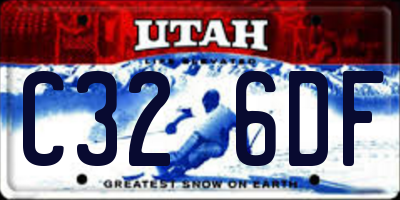UT license plate C326DF