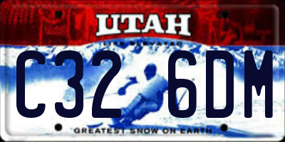UT license plate C326DM