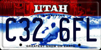 UT license plate C326FL