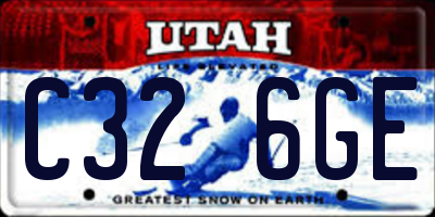 UT license plate C326GE