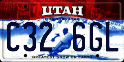 UT license plate C326GL