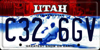 UT license plate C326GV