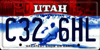UT license plate C326HL