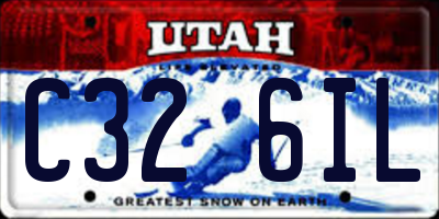 UT license plate C326IL