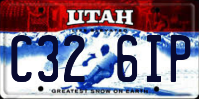 UT license plate C326IP