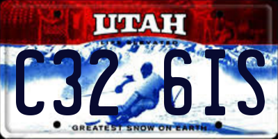 UT license plate C326IS