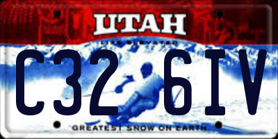 UT license plate C326IV