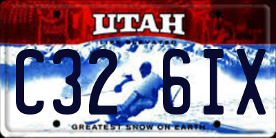 UT license plate C326IX