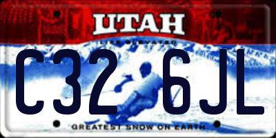 UT license plate C326JL